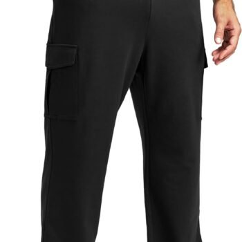 Men's Cotton Sweatpants with Cargo Pockets  Yoga Pants for Men Lounge Pants for Athletic Workout Casual