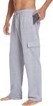 Men's Cargo Sweatpants  Baggy Sweat Pants for Mens Straight Leg Gym Cargo Sweats Lounge Pants with Pockets