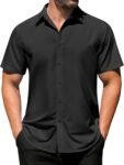 Men's Casual Dress Shirts Short Sleeve Wrinkle Free Casual Button Down Shirts