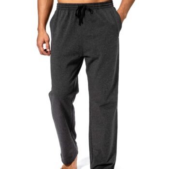 Men's Cotton Yoga Sweatpants Athletic Lounge Pants  Casual Jersey Pants for Men with Pockets